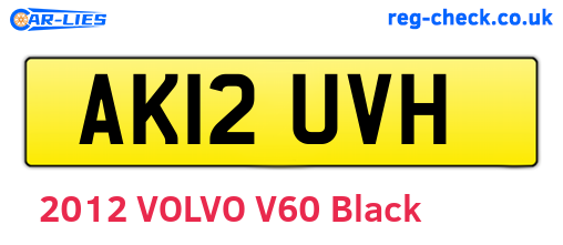 AK12UVH are the vehicle registration plates.