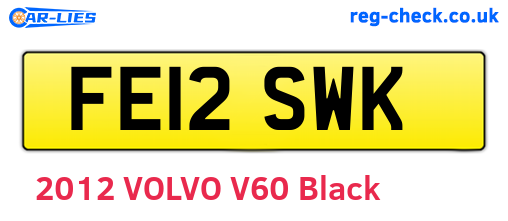 FE12SWK are the vehicle registration plates.