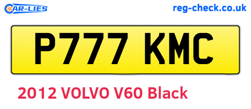P777KMC are the vehicle registration plates.