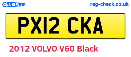 PX12CKA are the vehicle registration plates.
