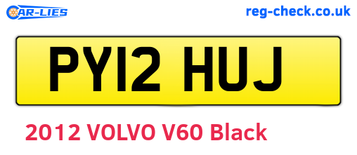 PY12HUJ are the vehicle registration plates.