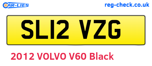 SL12VZG are the vehicle registration plates.