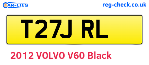 T27JRL are the vehicle registration plates.