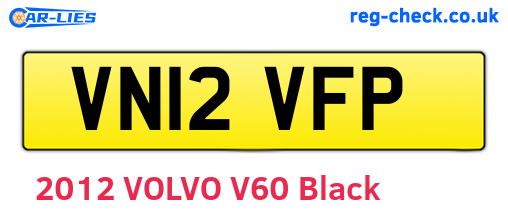 VN12VFP are the vehicle registration plates.