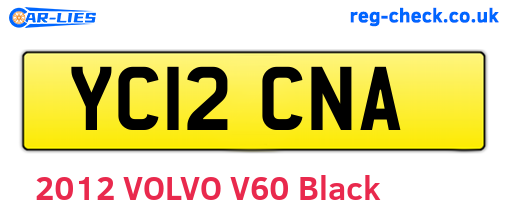 YC12CNA are the vehicle registration plates.
