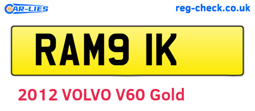 RAM91K are the vehicle registration plates.