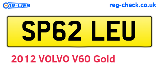SP62LEU are the vehicle registration plates.