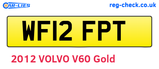 WF12FPT are the vehicle registration plates.
