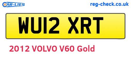 WU12XRT are the vehicle registration plates.