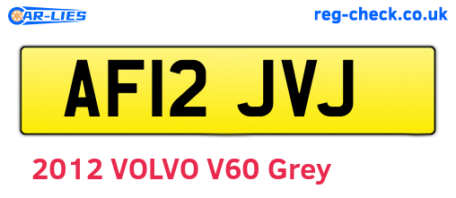 AF12JVJ are the vehicle registration plates.