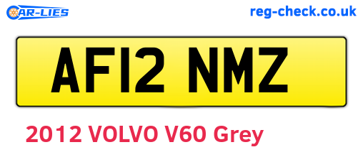 AF12NMZ are the vehicle registration plates.