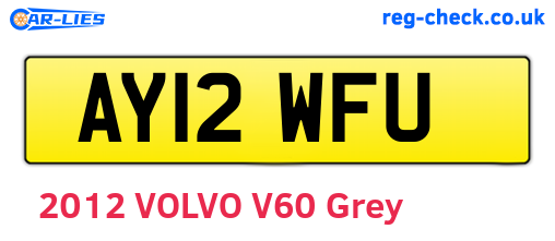 AY12WFU are the vehicle registration plates.