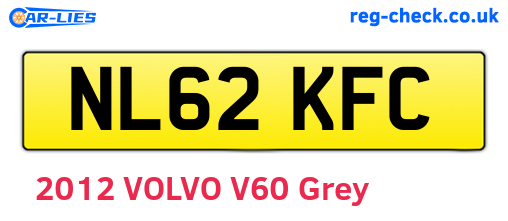 NL62KFC are the vehicle registration plates.