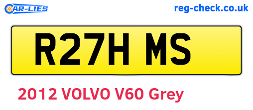 R27HMS are the vehicle registration plates.