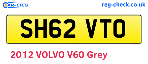 SH62VTO are the vehicle registration plates.