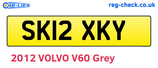 SK12XKY are the vehicle registration plates.