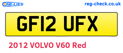 GF12UFX are the vehicle registration plates.