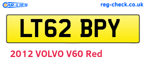 LT62BPY are the vehicle registration plates.