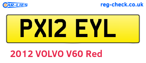 PX12EYL are the vehicle registration plates.
