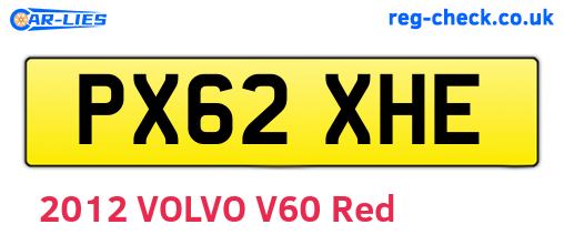 PX62XHE are the vehicle registration plates.