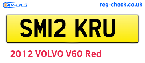 SM12KRU are the vehicle registration plates.