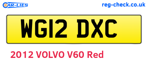 WG12DXC are the vehicle registration plates.