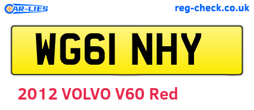WG61NHY are the vehicle registration plates.