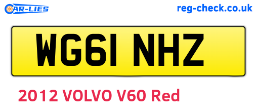 WG61NHZ are the vehicle registration plates.