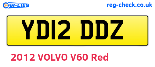 YD12DDZ are the vehicle registration plates.