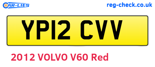 YP12CVV are the vehicle registration plates.