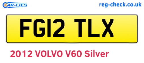 FG12TLX are the vehicle registration plates.