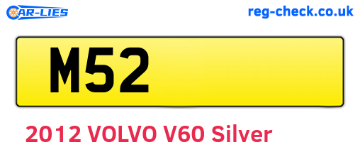 M52 are the vehicle registration plates.
