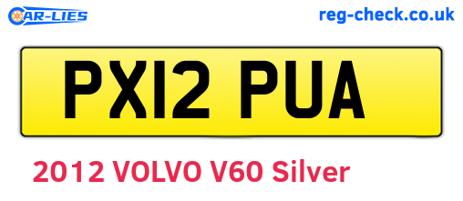 PX12PUA are the vehicle registration plates.