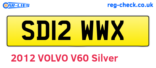 SD12WWX are the vehicle registration plates.