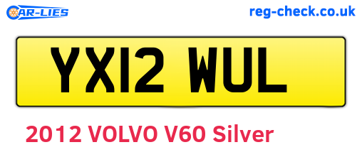 YX12WUL are the vehicle registration plates.