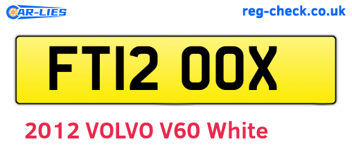 FT12OOX are the vehicle registration plates.