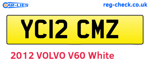 YC12CMZ are the vehicle registration plates.