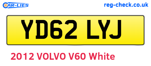 YD62LYJ are the vehicle registration plates.