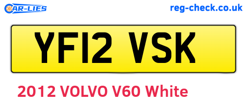 YF12VSK are the vehicle registration plates.