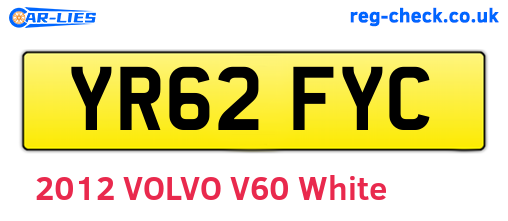 YR62FYC are the vehicle registration plates.