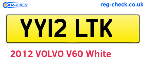 YY12LTK are the vehicle registration plates.
