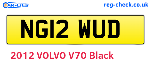 NG12WUD are the vehicle registration plates.