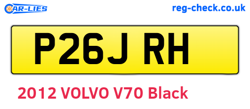 P26JRH are the vehicle registration plates.