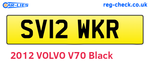 SV12WKR are the vehicle registration plates.