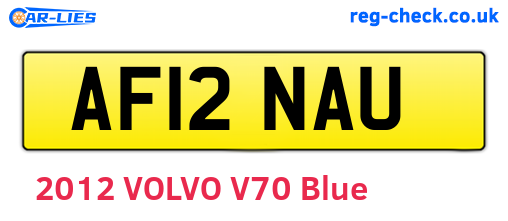 AF12NAU are the vehicle registration plates.