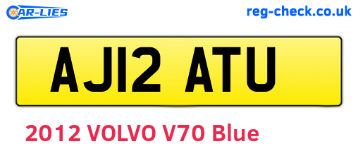 AJ12ATU are the vehicle registration plates.