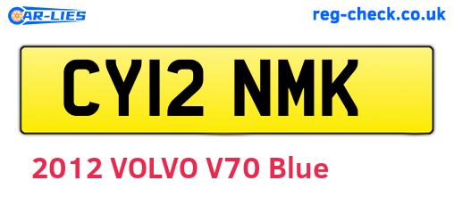 CY12NMK are the vehicle registration plates.