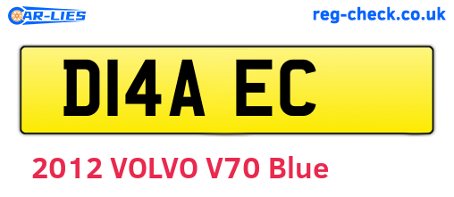 D14AEC are the vehicle registration plates.