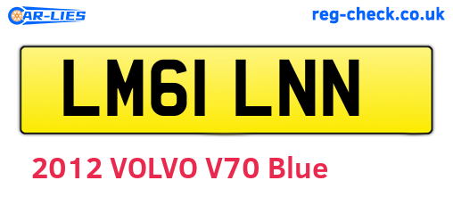 LM61LNN are the vehicle registration plates.