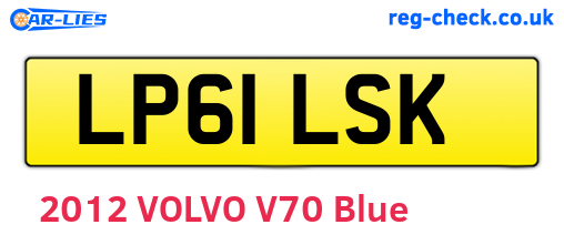 LP61LSK are the vehicle registration plates.